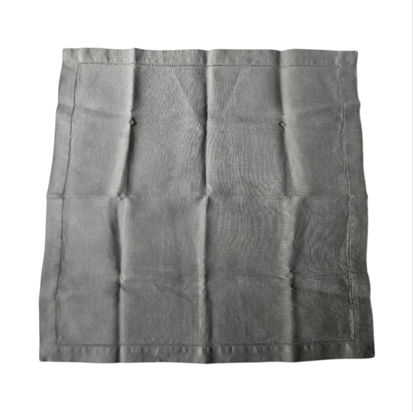 NWOT SFERRA Festival Gray 100% Linen Napkins x 3 - Picture 5 of 8